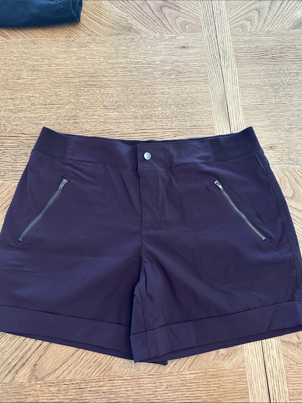 Unk Plum Athletic Shorts with Zipper Pockets